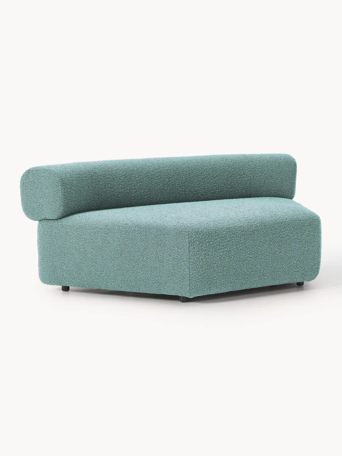 Módulo de esquina redondo en tejido bouclé Anton