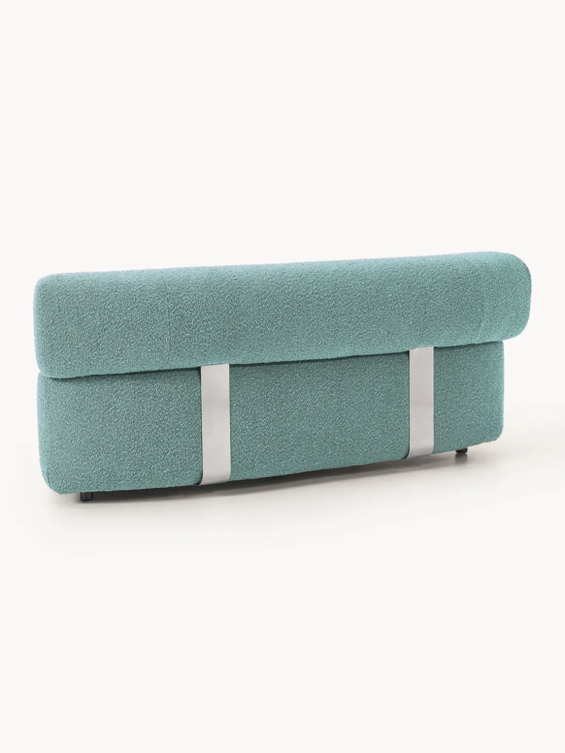 Módulo de esquina redondo en tejido bouclé Anton