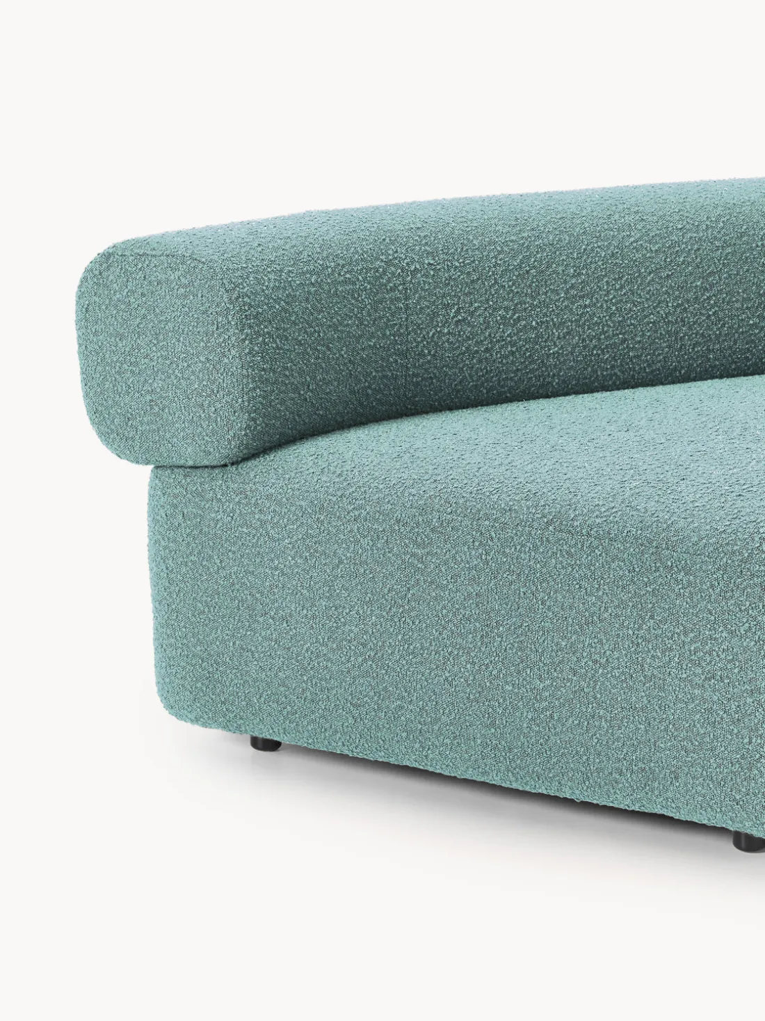 Módulo de esquina redondo en tejido bouclé Anton