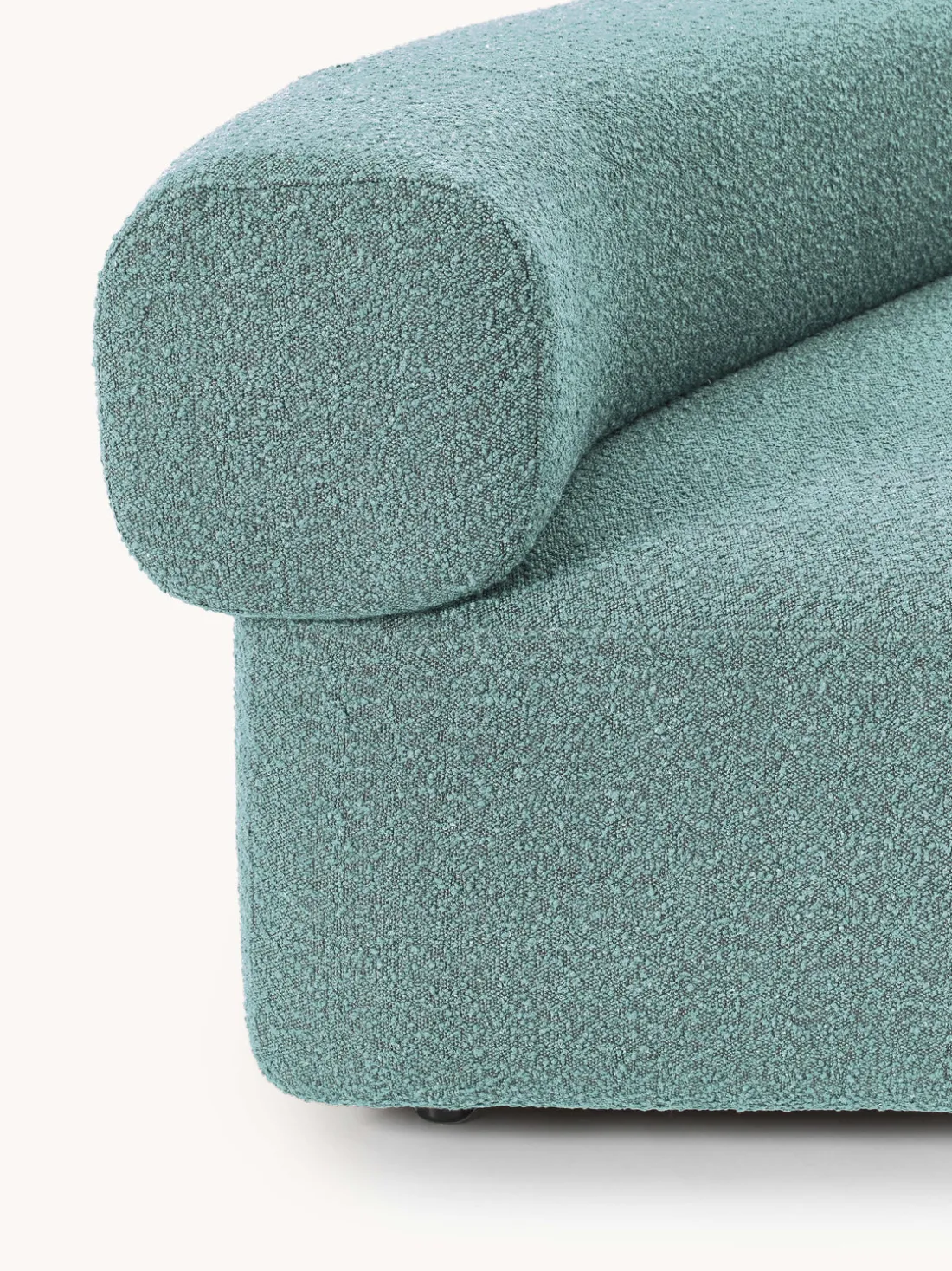Módulo de esquina redondo en tejido bouclé Anton