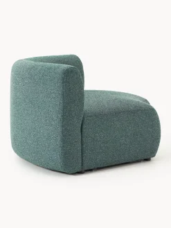 Módulo de esquina redondo en tejido bouclé Sofia