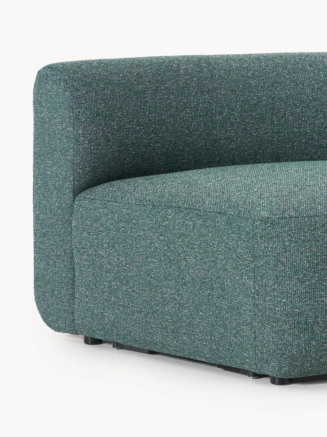 Módulo de esquina redondo en tejido bouclé Sofia