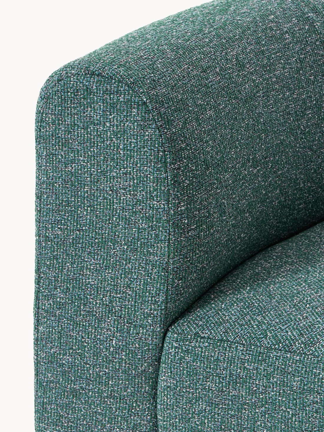 Módulo de esquina redondo en tejido bouclé Sofia