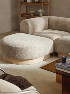 Módulo de esquina sofá de borreguillo bouclé Natalie