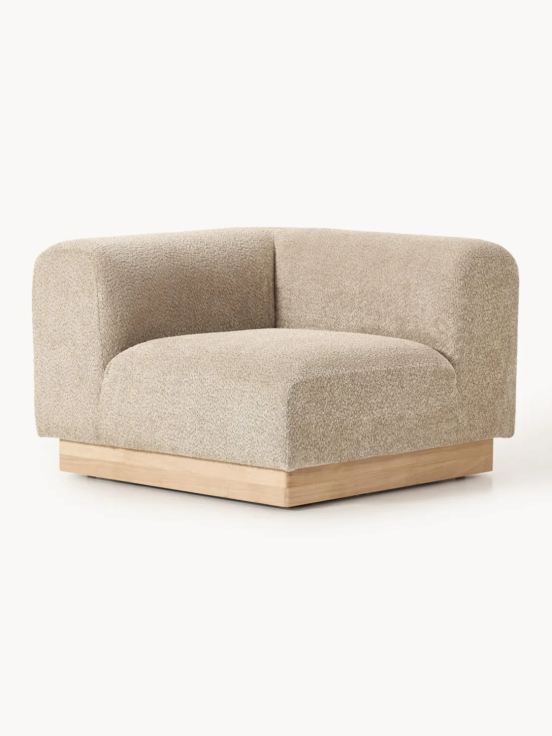 Módulo de esquina sofá de borreguillo bouclé Natalie