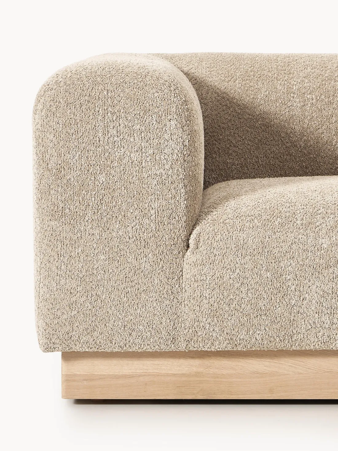 Módulo de esquina sofá de borreguillo bouclé Natalie