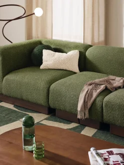 Módulo de esquina sofá de borreguillo bouclé Natalie