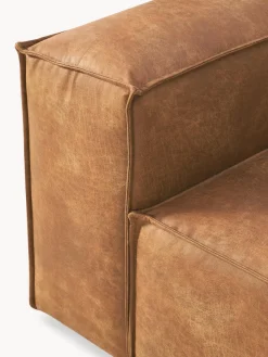 Módulo de esquina sofá de cuero reciclado Lennon