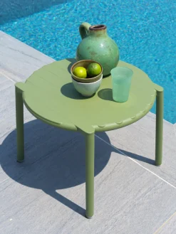 Mesa auxiliar de jardín apilable Doga