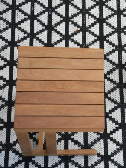 Mesa auxiliar de jardín de madera de teca Cero, 55 cm