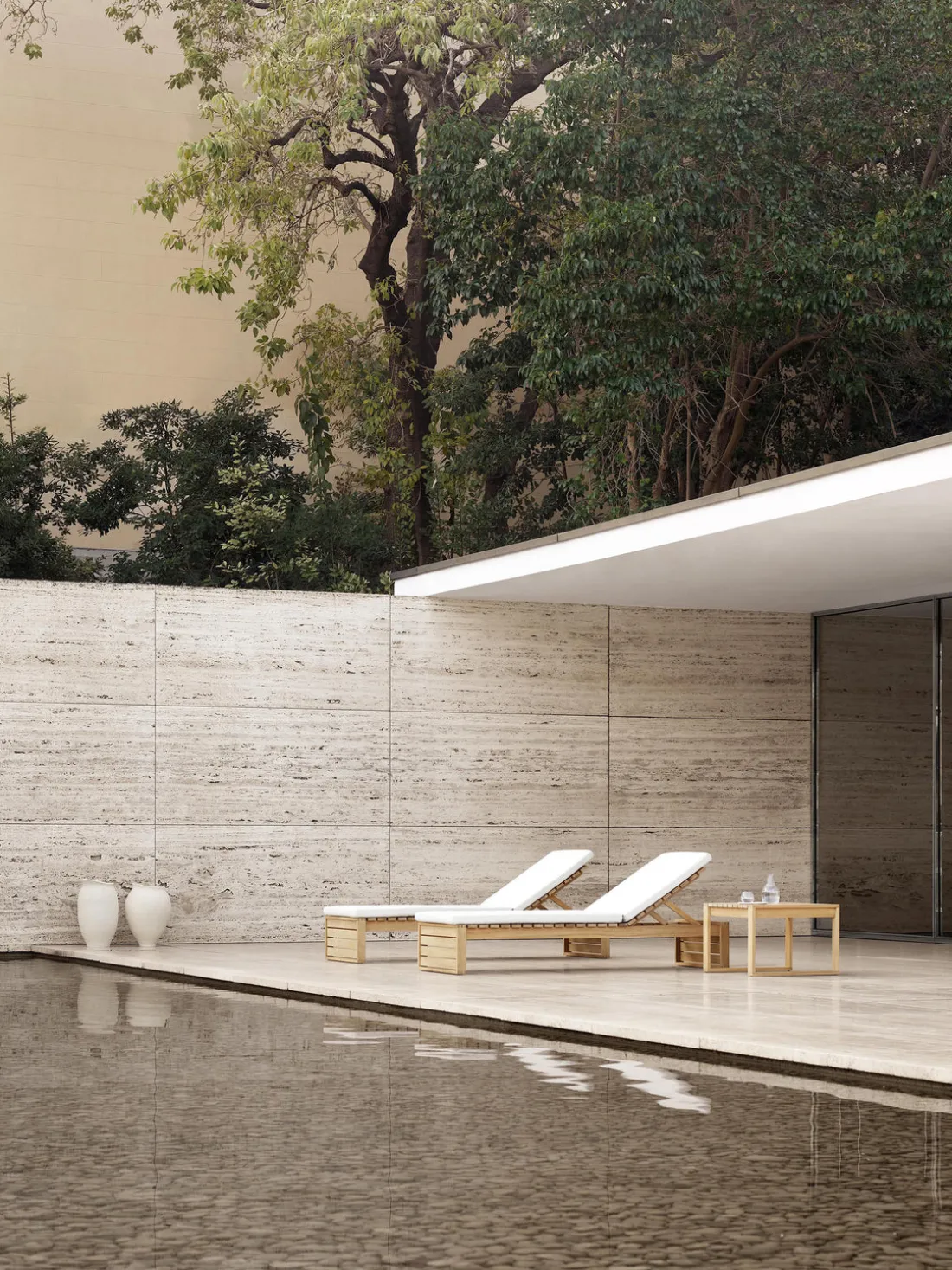 Mesa auxiliar de jardín plegable de madera de teca BK16