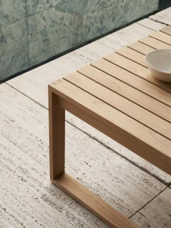 Mesa auxiliar de jardín plegable de madera de teca BK16