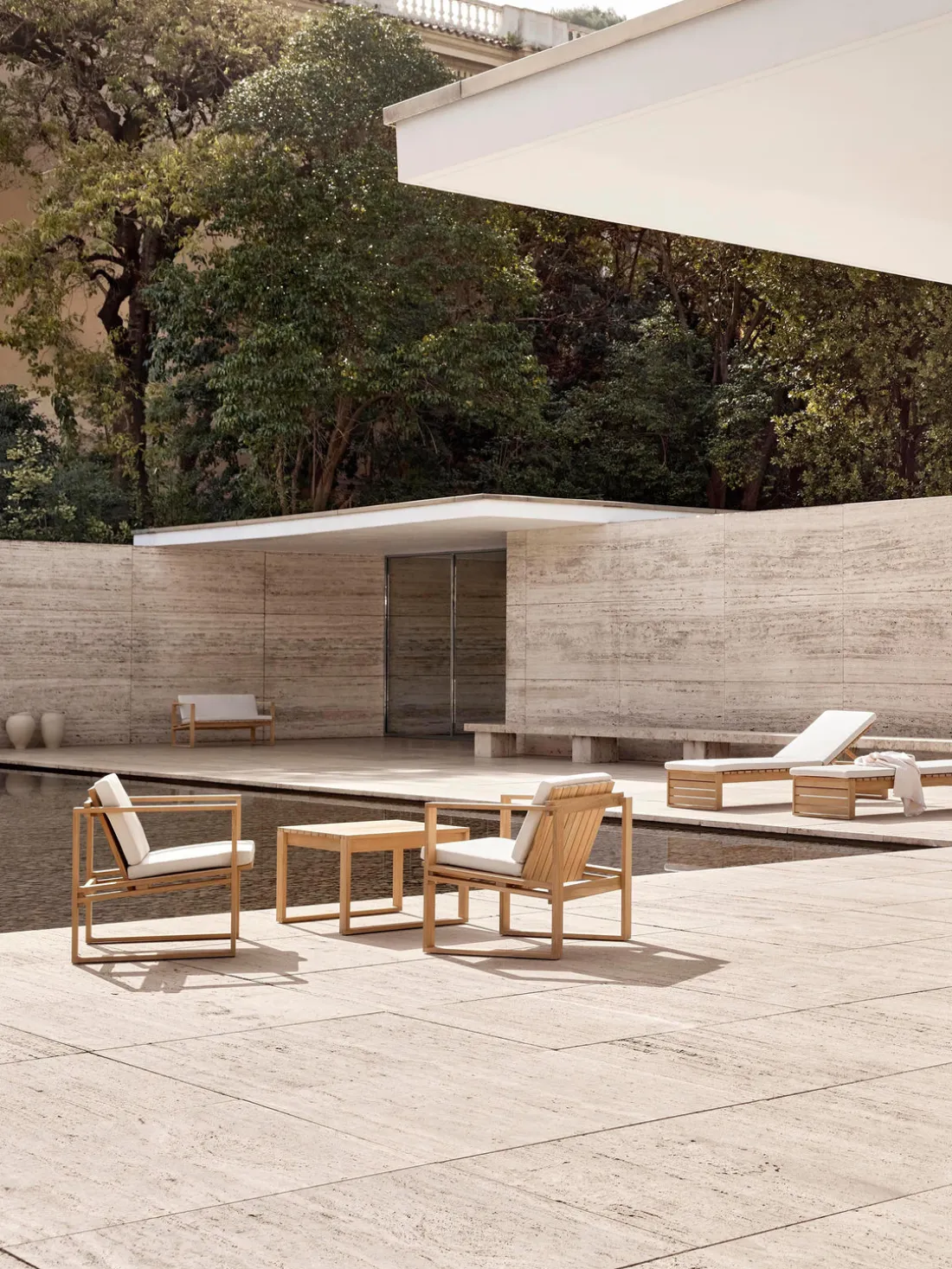 Mesa auxiliar de jardín plegable de madera de teca BK16