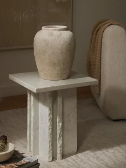 Mesa auxiliar en look mármol Selene