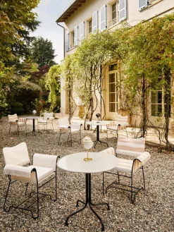 Mesa bistró redonda con tablero de cerámica Carmel, Ø 75 x 63 cm