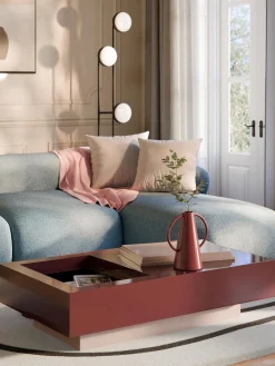 Mesa de centro con espacio de almacenamiento Alessa, 120 cm