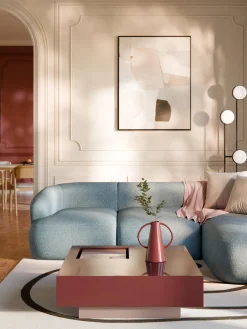 Mesa de centro cuadrada con espacio de almacenamiento Alessa