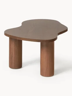 Mesa de centro de forma orgánica de madera de nogal Didi