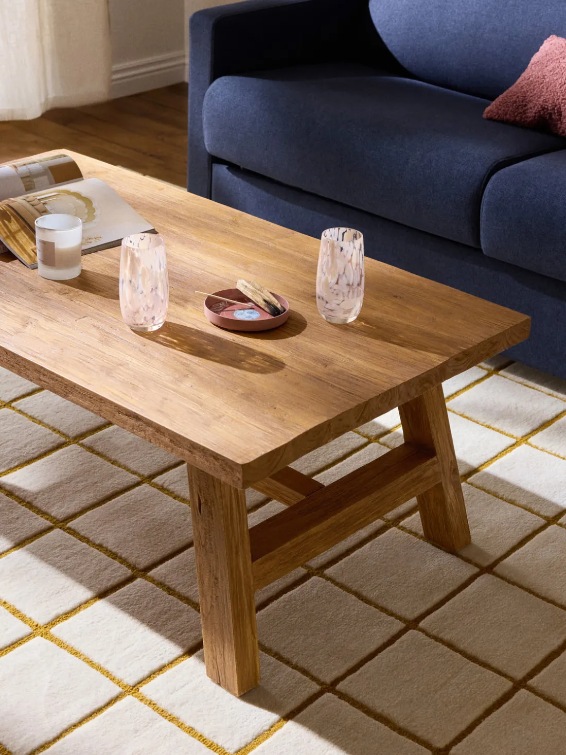 Mesa de centro de madera de teca Lawas