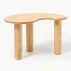 Mesa de centro de madera de caucho con forma orgánica Luppa