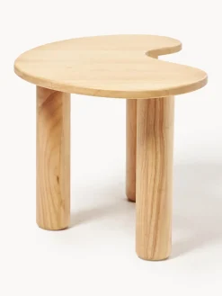 Mesa de centro de madera de caucho con forma orgánica Luppa