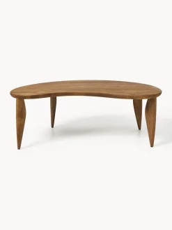 Mesa de centro de madera de nogal de forma orgánica Feve