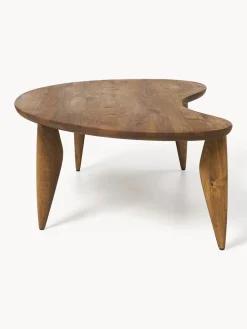 Mesa de centro de madera de nogal de forma orgánica Feve