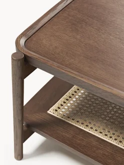 Mesa de centro de madera con espacio de almacenaje de tejido vienés Libby