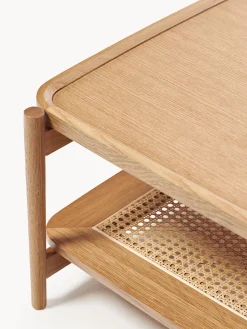 Mesa de centro de madera con espacio de almacenaje de tejido vienés Libby