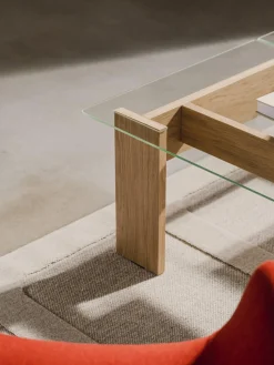 Mesa de centro de madera de roble Naiko