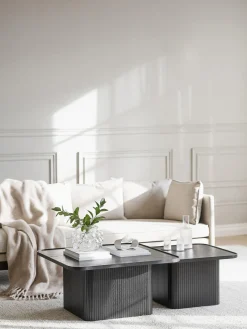 Mesa de centro de madera de roble Sullivan, 80 x 80 cm