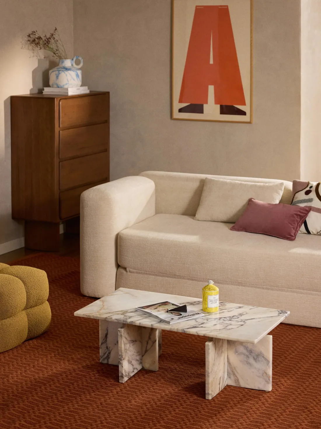 Mesa de centro de mármol Marisa