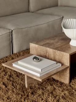 Mesa de centro de travertino con dos tableros Distinct