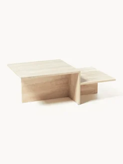 Mesa de centro de travertino con dos tableros Distinct