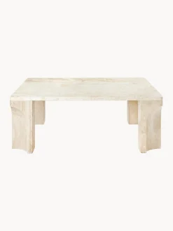 Mesa de centro de travertino Doric, 80 cm