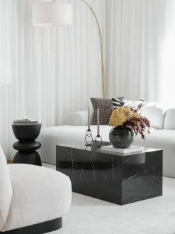 Mesa de centro en look mármol Lesley