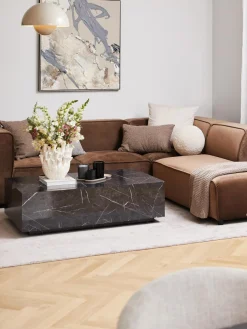 Mesa de centro en look mármol Lesley