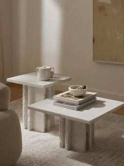 Mesa de centro en look mármol Selene