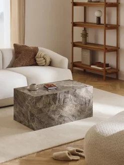 Mesa de centro en look mármol Lesley