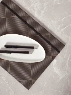 Mesa de centro en look travertino Lesley