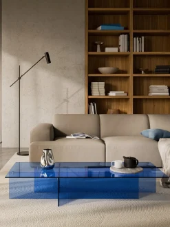 Mesa de centro grande de vidrio Anouk, 160 cm