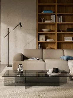 Mesa de centro grande de vidrio Anouk, 160 cm