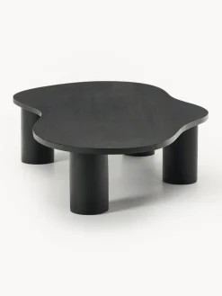 Mesa de centro grande de madera de roble con forma orgánica Didi