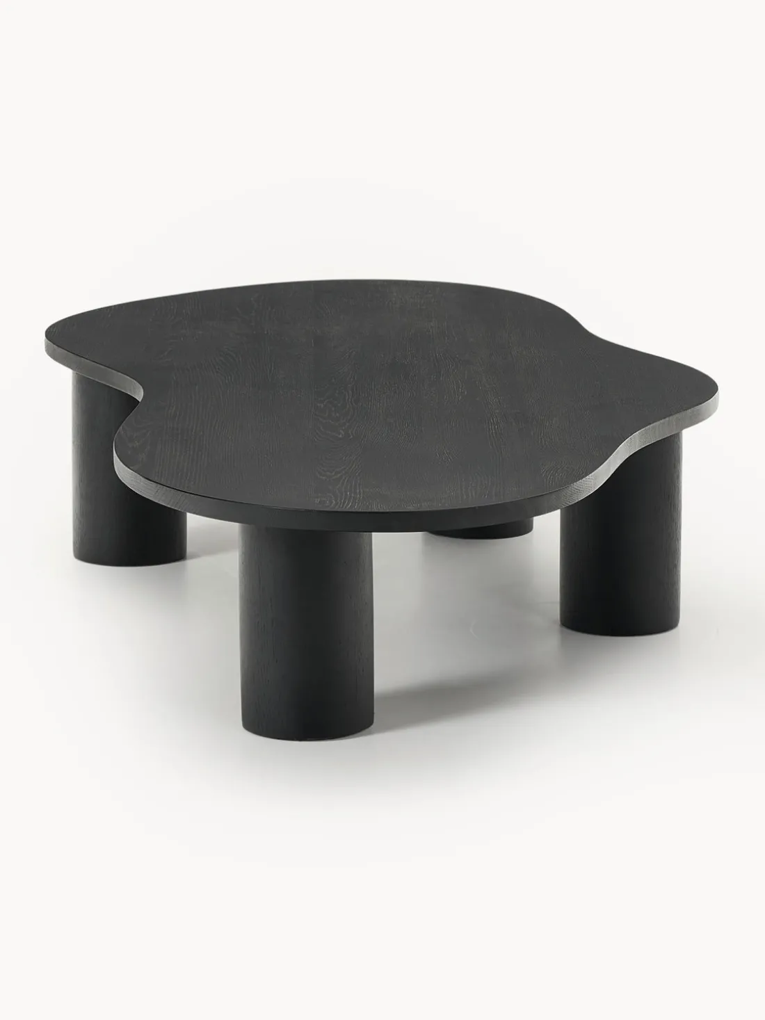 Mesa de centro grande de madera de roble con forma orgánica Didi