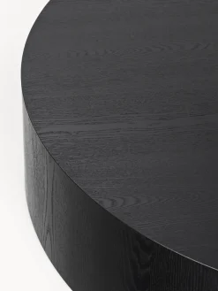 Mesa de centro grande redonda de madera Dan