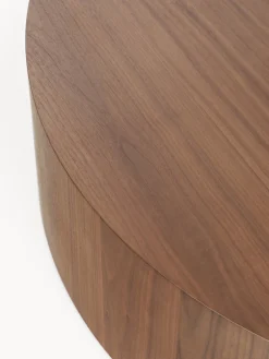 Mesa de centro grande redonda de madera Dan