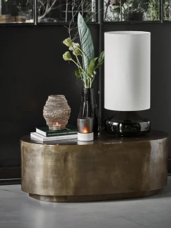 Mesa de centro ovalada artesanal Rota