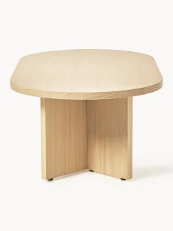 Mesa de centro ovalada de madera Toni