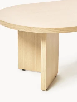 Mesa de centro ovalada de madera Toni