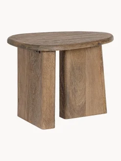 Mesa de centro ovalada de madera de mango Zacatecas